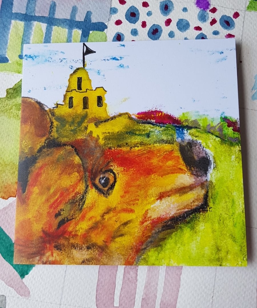 Greeting Card printed from original mixed media art