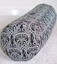 Art Nouveau Bolster Cushion Cover Black and White 18" x 8" Cylinder Neck Roll - Image 1