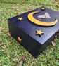 Handmade Celestial  Death Head Moth Wooden Gothic Jewellery Box - Image 3