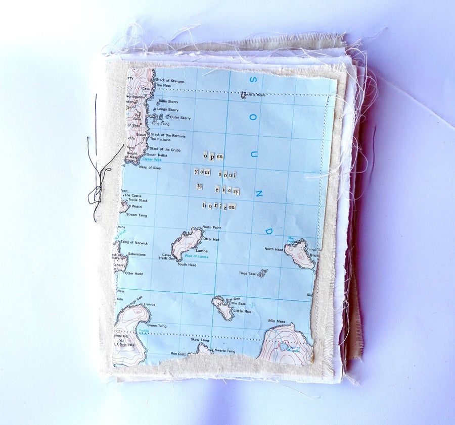 Life Is A Journey Handmade Book - READY TO SHIP