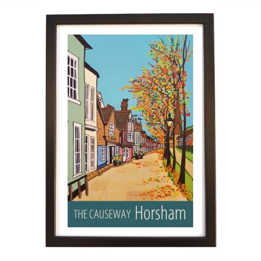 Horsham travel poster print by Susie West