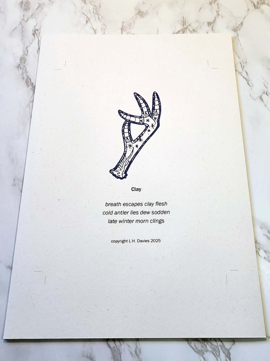 Haiku Poetry Art Print - 'Clay' Limited Edition