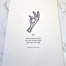 Haiku Poetry Art Print - 'Clay' Limited Edition