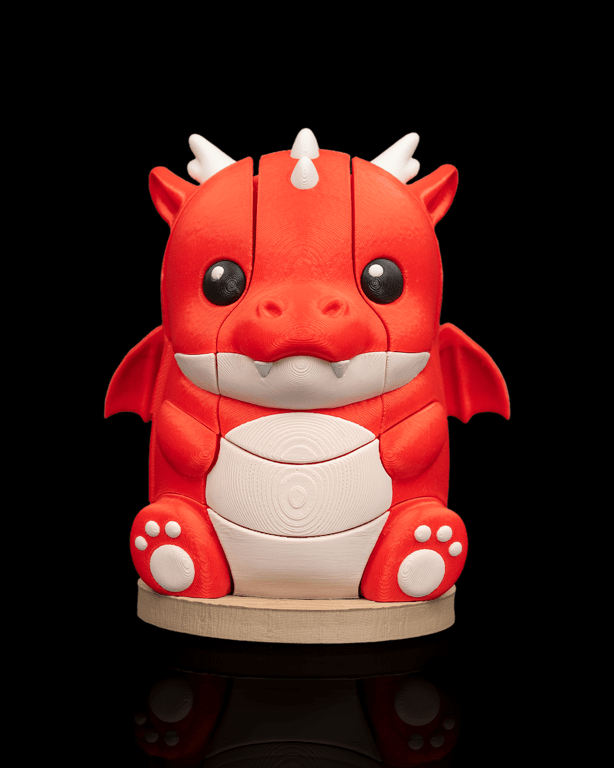 Dragon Puzzle – 3D Printed Collectible Assembly Figure Dragon stack