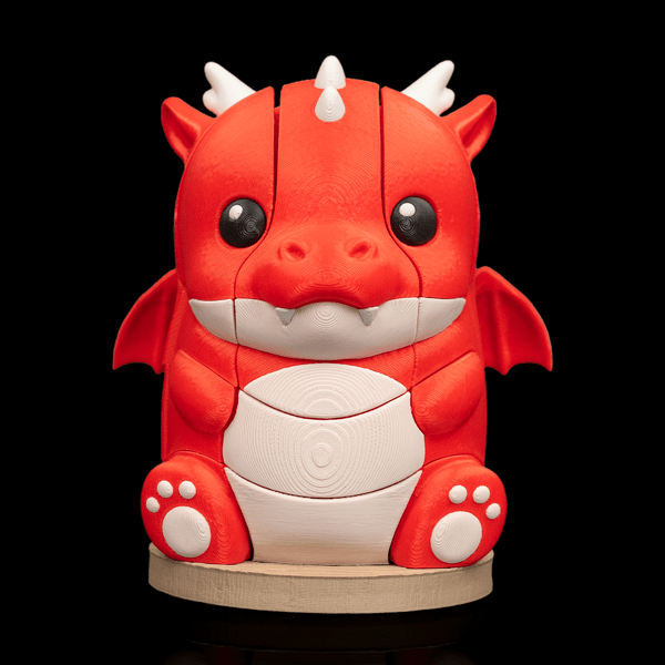 Dragon Puzzle – 3D Printed Collectible Assembly Figure Dragon stack