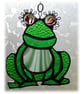 SOLD Frog Suncatcher Stained Glass Handmade Gardener Gift Ribbit - Image 2
