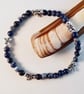 Blue Sodalite Bracelet With Silver Dragonflies - Handmade In Devon - Image 6