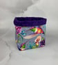Hummingbirds fabric basket, Birds storage bin, Handmade - Image 3