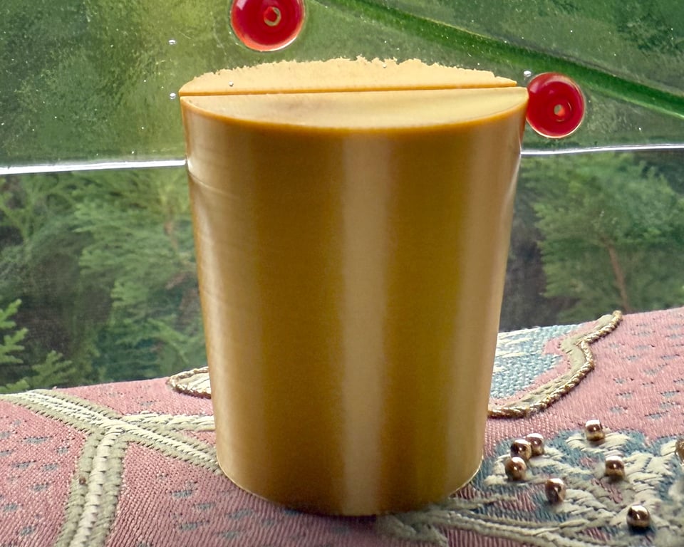 Set of 4 Gold Christmas tree pots, fused glass display stands, 4mm slot