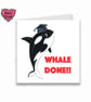 Personalised Whale Graduation Card, Congratulations Card - Image 1