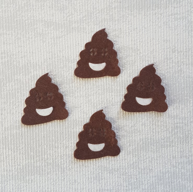 Felt Poop Emoji, Die cut felt poop, Pile of poo... - Folksy