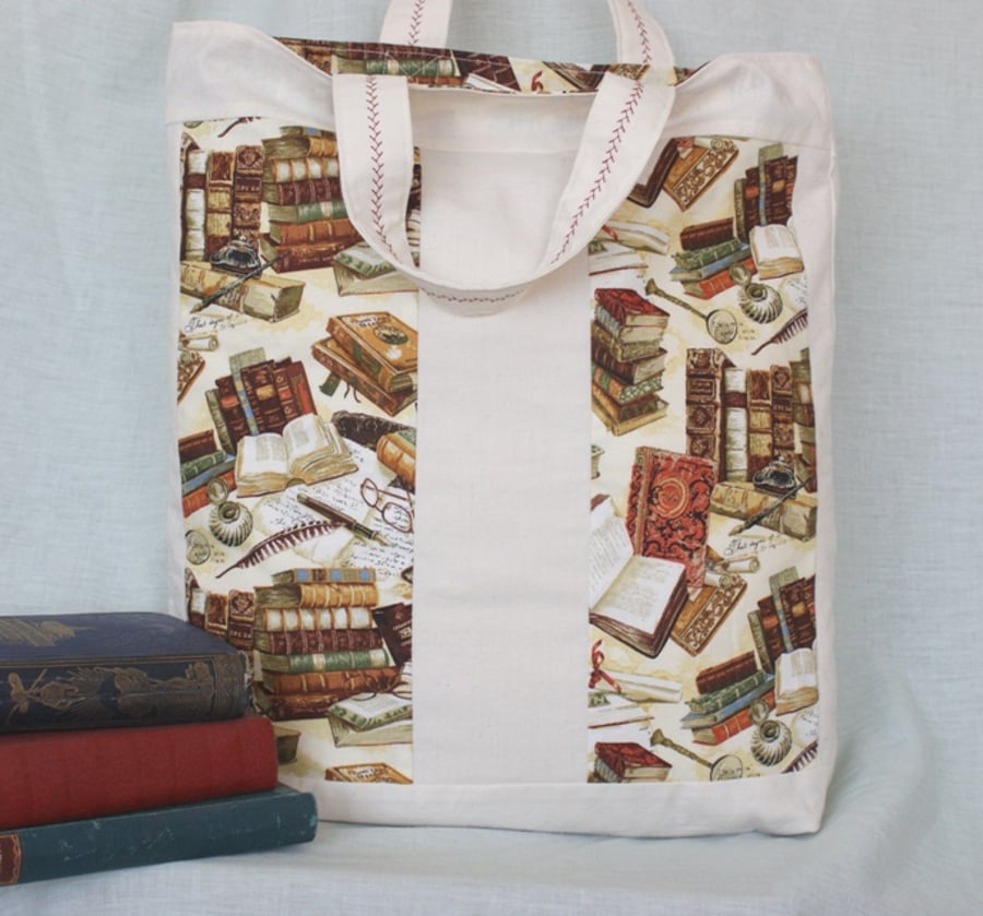 Library Book Tote Bag