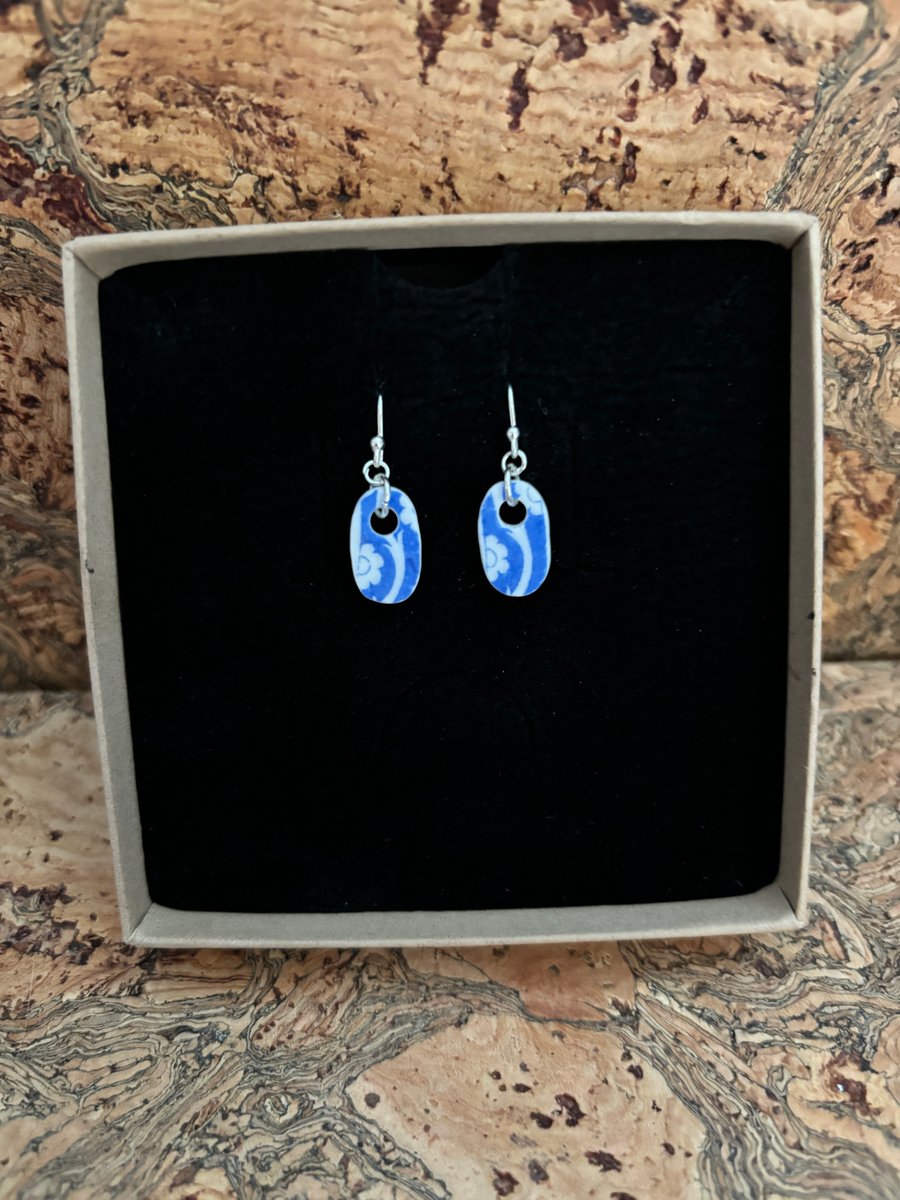 Handmade One of a Kind Ceramic Earrings, Eco Friendly Gifts. Zero Waste.