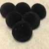 Various Sizes Available - Black Velvet, Fabric Covered Shank Buttons 
