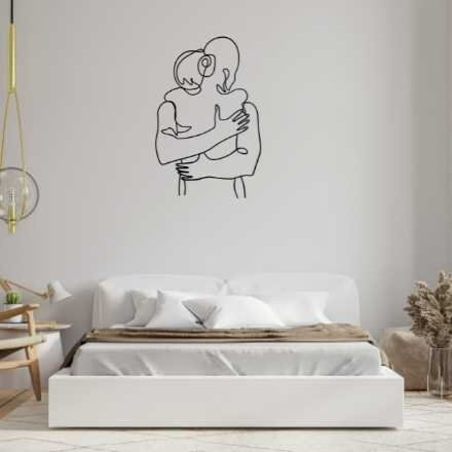 Couple - Metal Wall Art. Love, romance, valentine, gift, bedroom