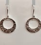 Handmade silver circle earrings - Image 2