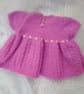 Baby's Knitted Dress with a Full Skirt, Baby Shower Gift, Prem Sizes Available - Image 2