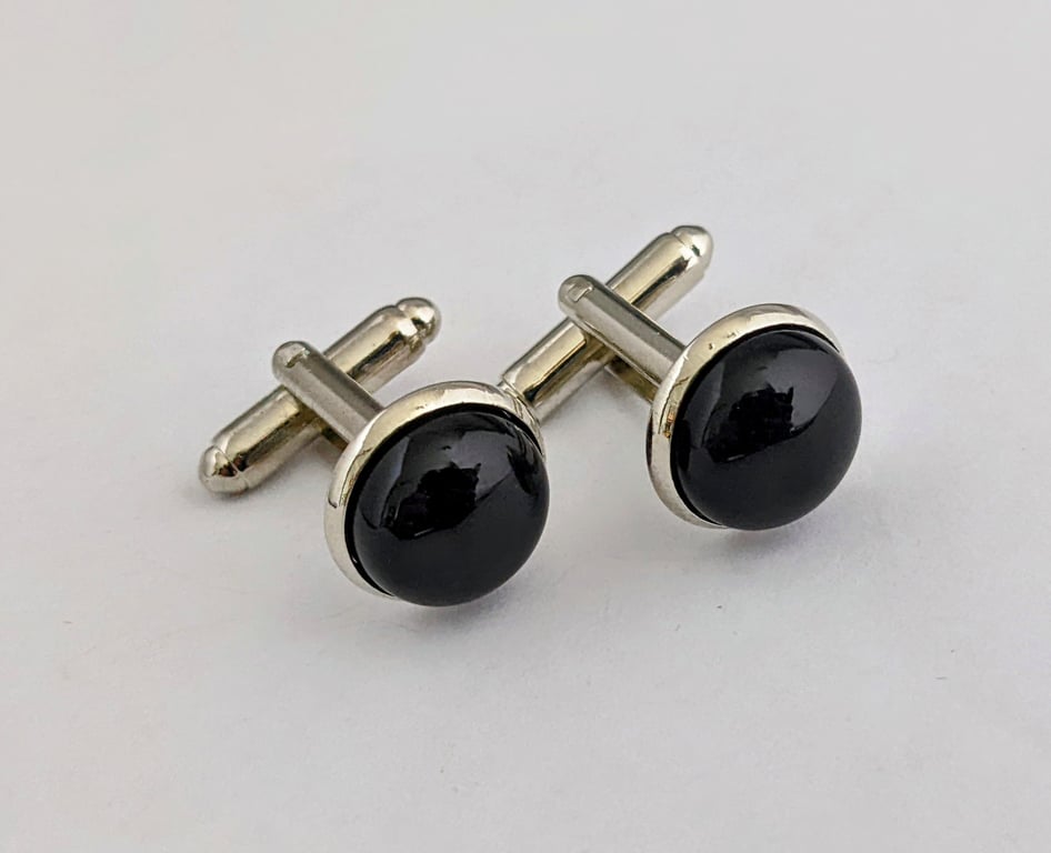 Black onyx cufflinks