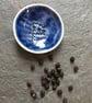 Tiny Dipping bowl, porcelain, blue ,salt, pepper bowl The Porcelain Menagerie - Image 2
