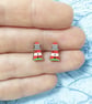 Lighthouse Stud Earrings, Silver Plated or Sterling Silver Backs - Image 2