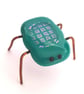 Turquoise Fused Glass Bug Ornament - Iridescent Insect Decoration