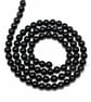 Black Glass Pearl Beads 6mm Smooth Round for Jewellery Making - Image 6