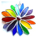 Rainbow Flower Stained Glass Suncatcher 080
