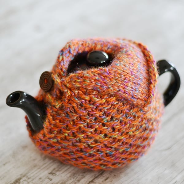 Teapot Cardigan Cover, Tea Cozy 1-2 Cup , Aran