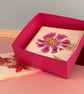 6 Boxed Hand Printed & Painted Notecards - Flowers