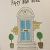 Personalised Hand Painted New Home Card, New House, Watercolour Card