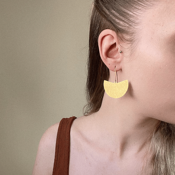Minimalist brass earrings, gift for her, statement earrings, birthday present