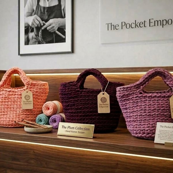 Crochet handbag.  Eco Cotton Sturdy Washable Yarn.  Recycled Yarn.  