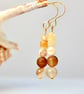 Brown Agate And Shell Earrings - Handmade In Devon - Image 6