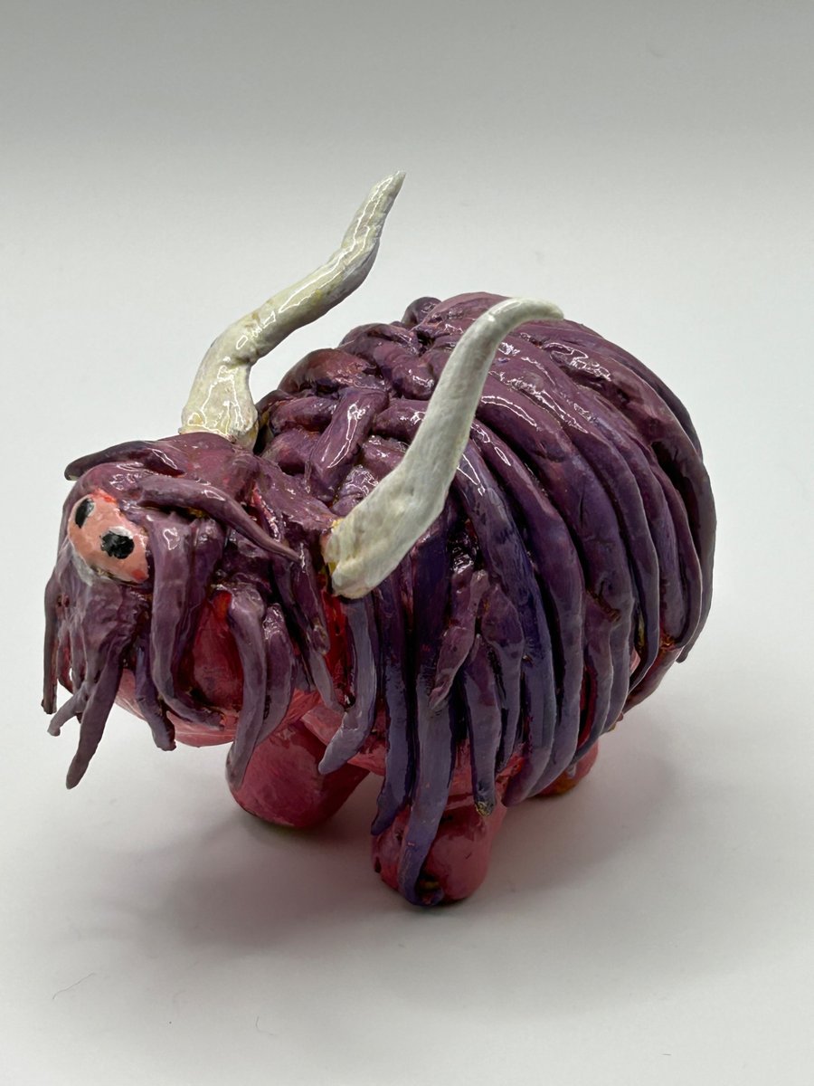 Clay handmade highland cow 