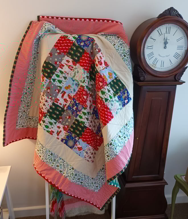 Christmas quilt, Christmas blanket, baby quilt