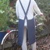 Denim pull-on work apron, no ties! Artisan Apron No 4 for artists & makers.