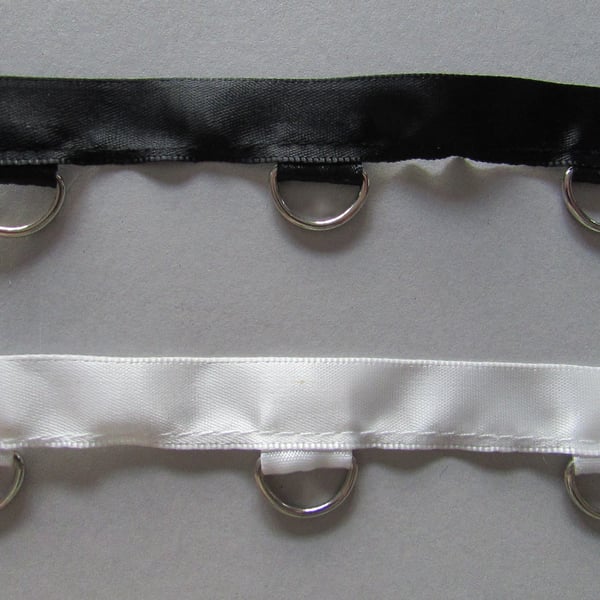 SATIN D RING TAPE SOLD BY THE METRE