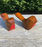 A Pair Handcrafted Wild Mango Wood Robin Bird Ornaments – Christmas Decorations - Image 3