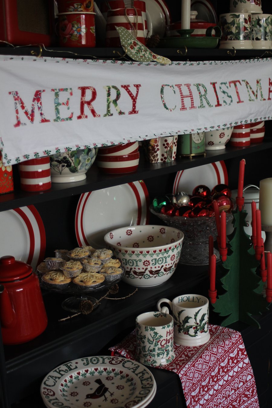 Merry Christmas fabric banner