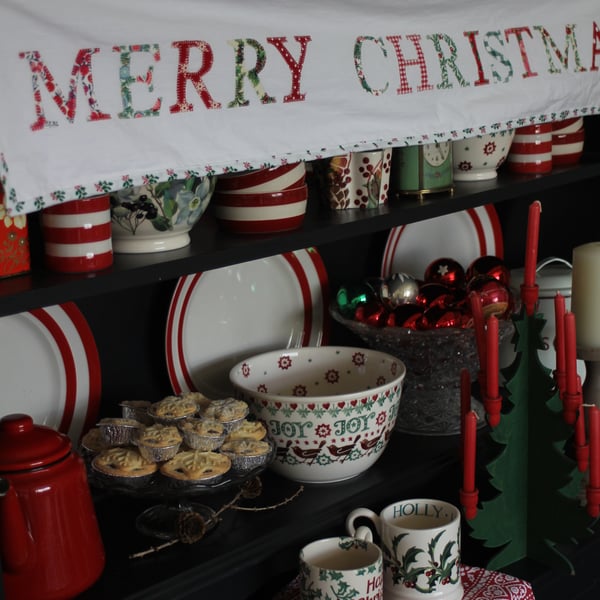 Merry Christmas fabric banner