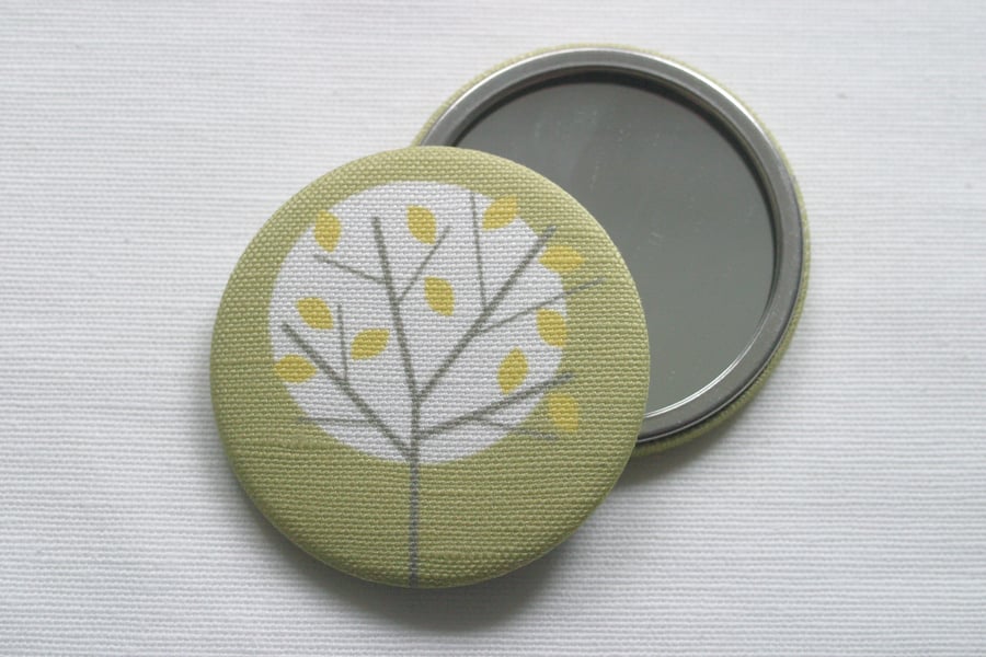 Moonlight Tree Fabric Pocket Mirror