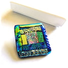 Dichroic L015 Luxury Fused Glass Patchwork Brooch Handmade 