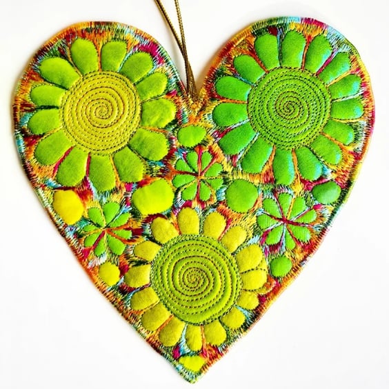 Heart Hanging Decoration with Heart Motifs 