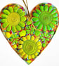 Heart Hanging Decoration with Heart Motifs 