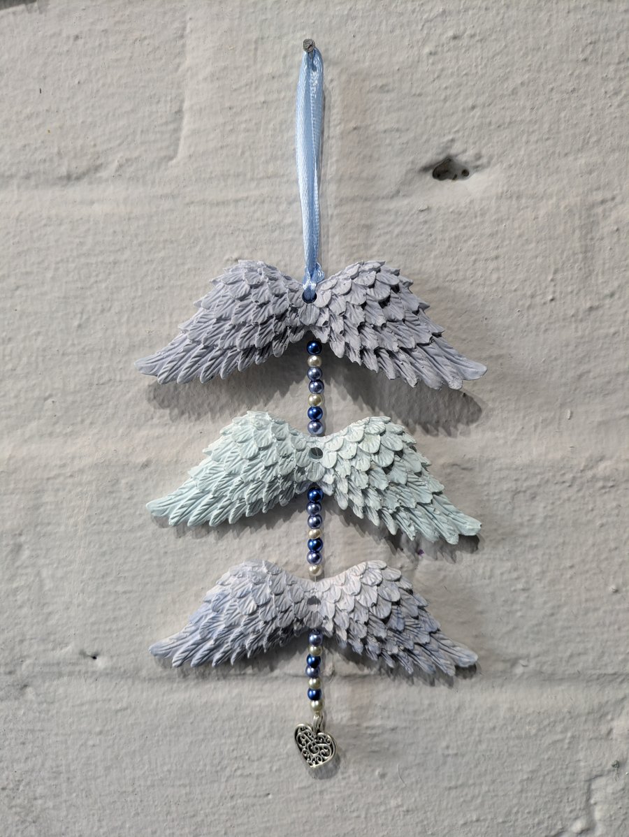 Triple Angel Wings hanging decoration