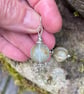 Sterling silver and celadon green jade gooseberry earrings - Image 4