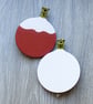 Christmas pudding and snowball hanging decorations - Image 2