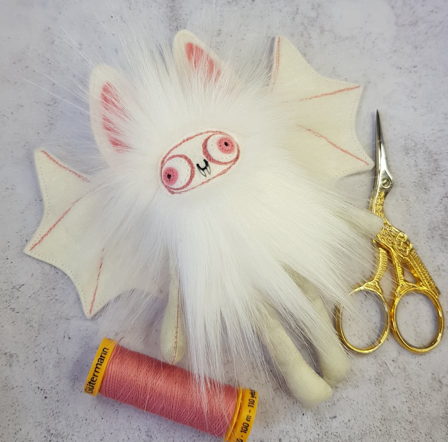 White Bat with Derpy Eyes