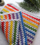  Crochet Blanket Rainbow Granny Stripe  - Image 3