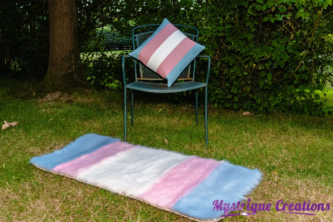 Handmade Leatherette Rainbow Cushions for home or camping. LGBTQIA Flags